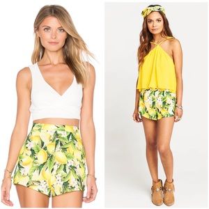 Show Me Your Mumu lemon Martine shorts